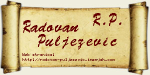 Radovan Puljezević vizit kartica